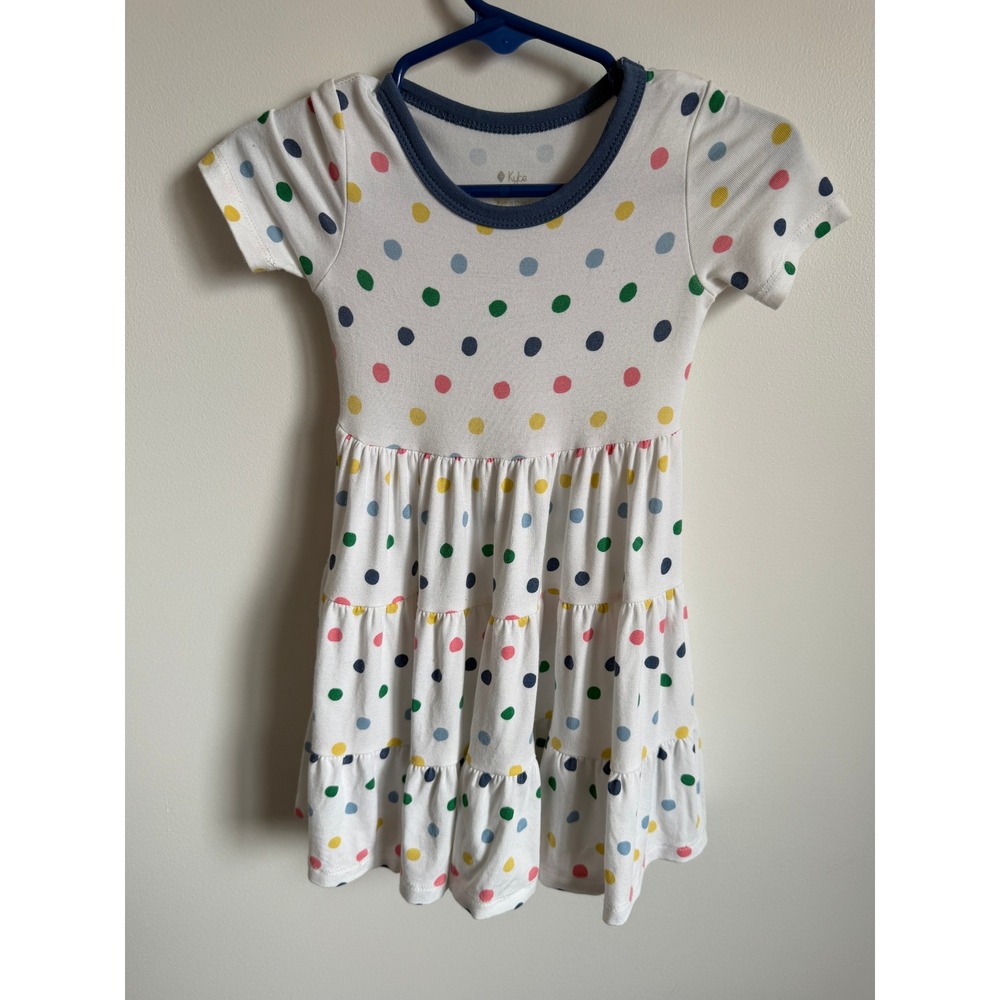 Kyte Baby Multi Color Polka Dot Bamboo Tiered Dress 12-18 Months